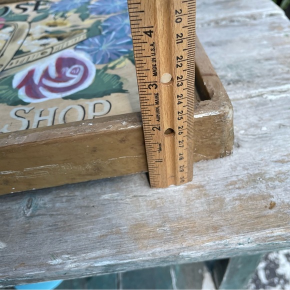 Vintage Victorian Rose Flower Shop Hand Painted Sign - Picture 6 of 10